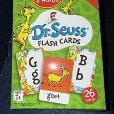 Dr Seuss Flash Cards Age 3 up Learn Letters 26 Cards New In The Box Rare Vintage