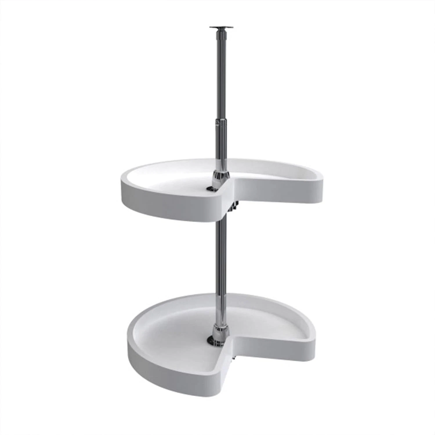 Rev-A-Shelf 6472-18-11-52 Classic 2 Tier 18" Kidney Lazy Susan - White