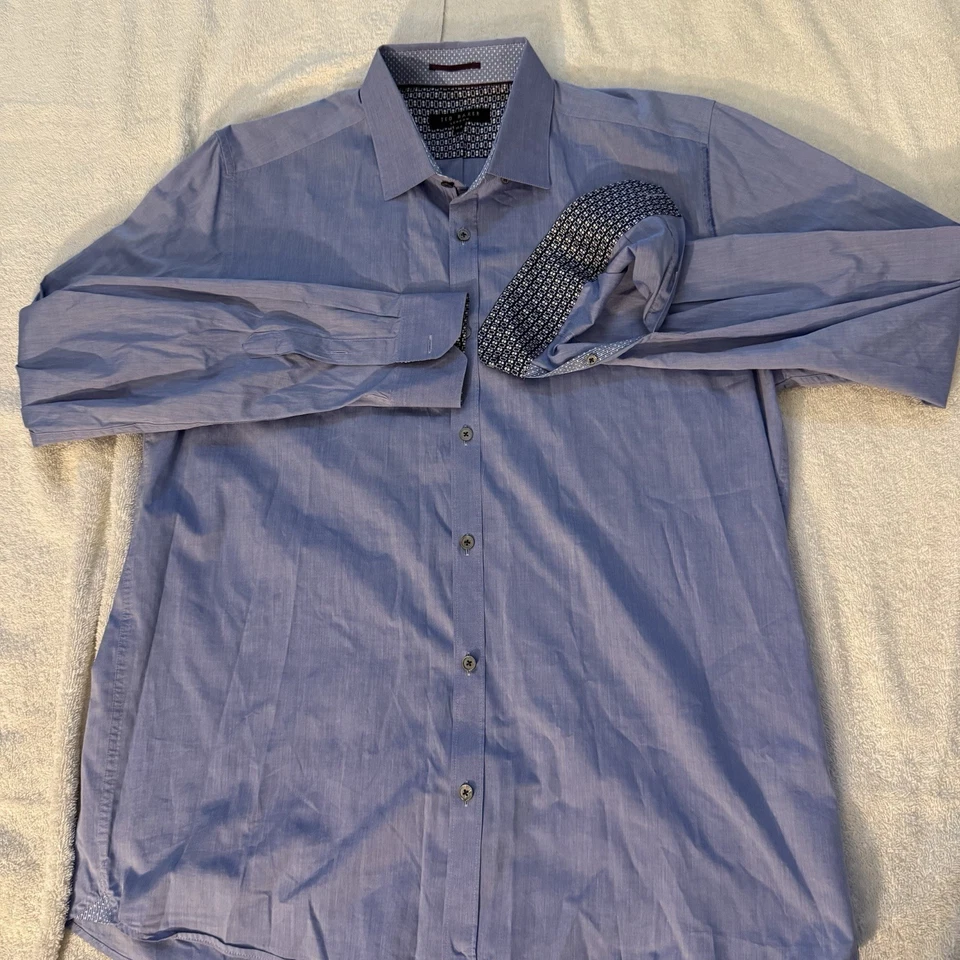 Camisa Ted Baker London Para Hombre Puño Francés Manga Larga Talla X Grande Foto 2 de 4