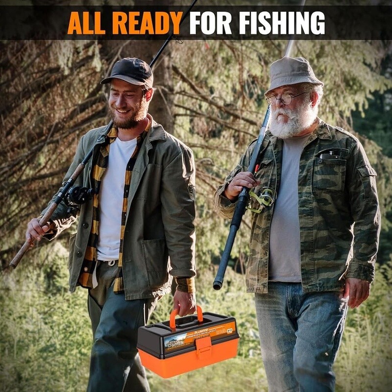 Large Tackle Box 415Pcs Fishing Kit W/ Lures Pliers Hooks Rigs Accessories New - Image 6