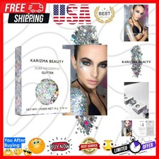 Holographic Silver Body Glitter. 10g Chunky Face, Hair, Eye and Body for Wome...