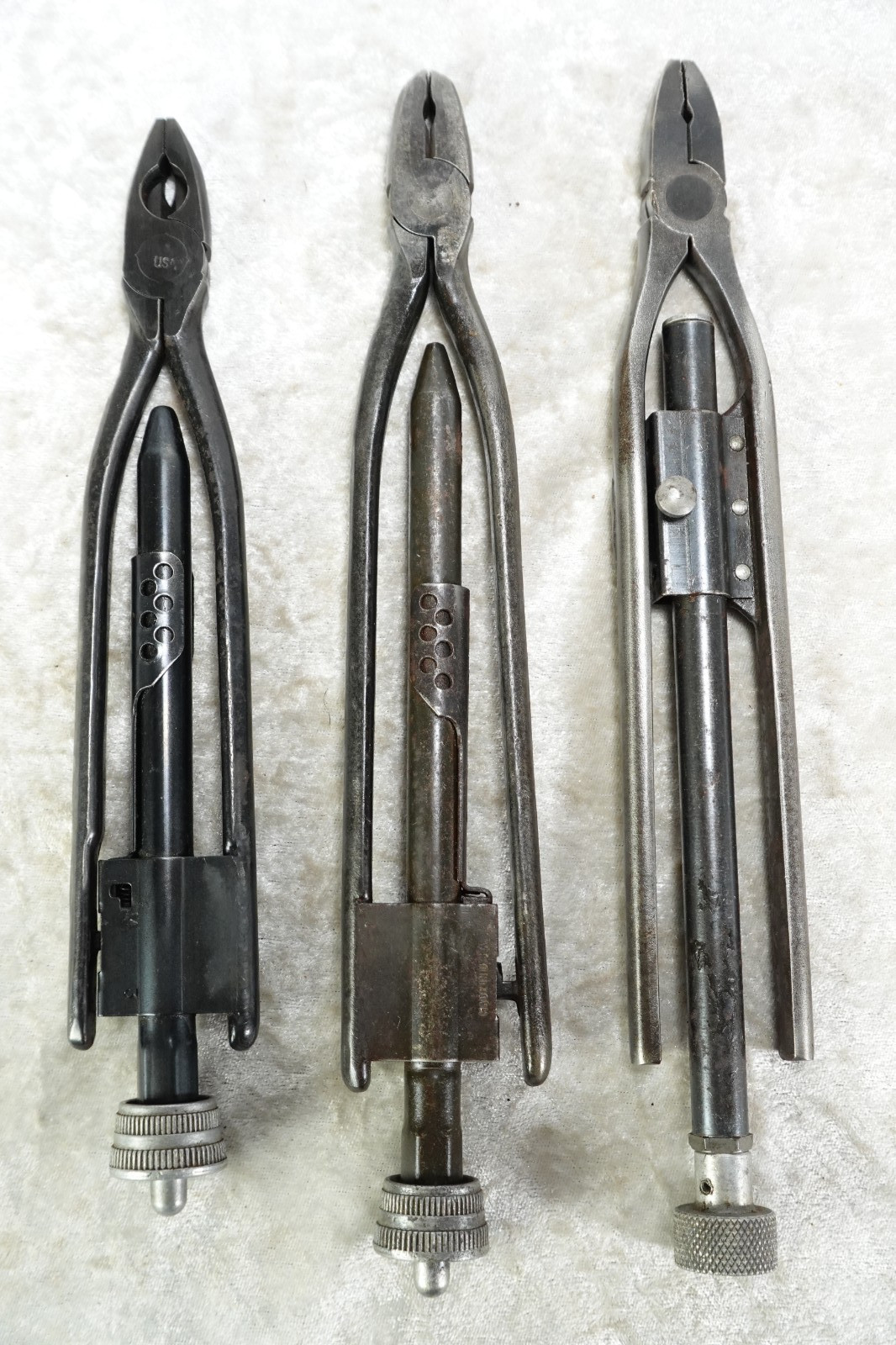 3 VTG Made In USA Safety Wire Twister Pliers Aviation Tool Aircraft Plane Milbar