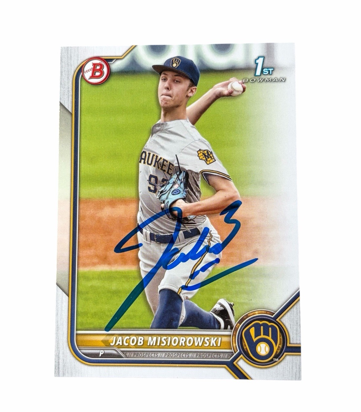 Jacob Misiorowski Signed Card 1st Bowman Paper Autographed Auto COA
