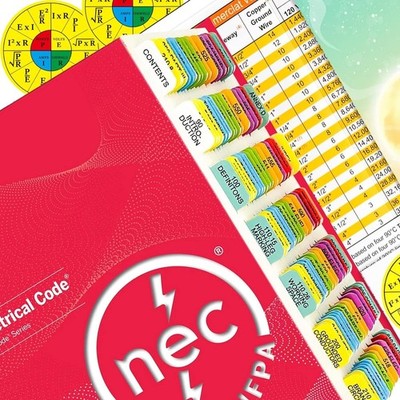 2020/2023 Code Book Tabs-120 Color-Coded Waterproof Self-Adhesive Tabs,with W