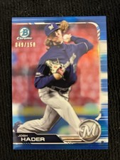 2019 Bowman Chrome Josh Hader #33 Blue Refractor /150 Milwaukee Brewers