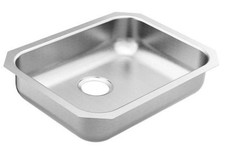 Moen GS18158B Undermount Single Bowl Sink 17.88"W-5.5"D-23.13"L, Stainless Steel