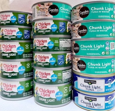 17 Chicken Of The Sea, Signature & Clover Vally Chunk Light Tuna In Water Exp 27