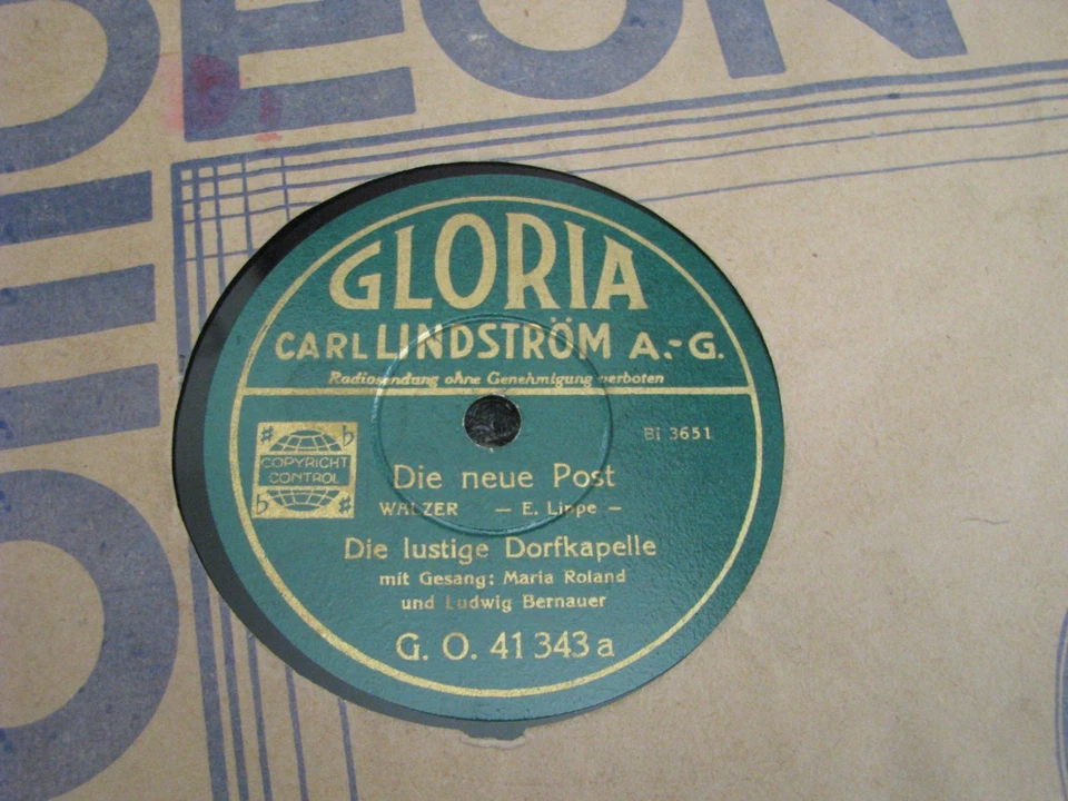 Herms Niel-Erika 10" LP-Walzer-19?? Germany-78 RPM-Gloria Karl Lindström AG-WW2 - Bild 4 von 4