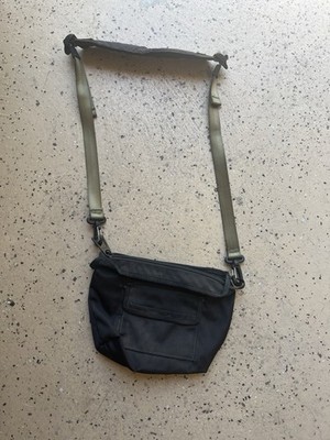 Zara Mini Nylon Messenger bag Yellow Interior 