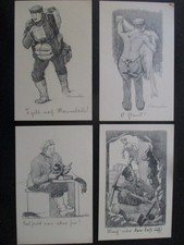 4x Postkarte Feldpostkarte Soldaten Erster Weltkrieg 1. WK
