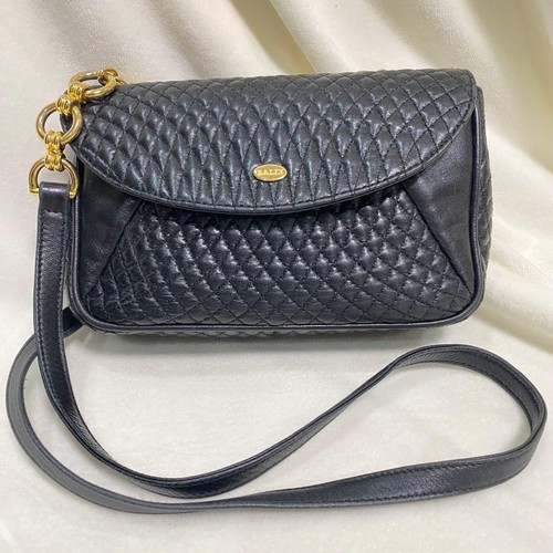 Excellent BALLY Shoulder Bag With Gold Hardware And Strap
