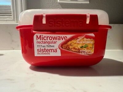 SISTEMA Microwave Rectangular Container 525ml 17.7oz