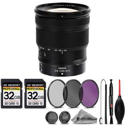 Nikon NIKKOR Z 24-120mm S Lens +3PC FILTER + 64GB STORAGE BUNDLE KIT