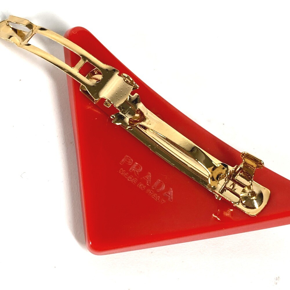 PRADA triangle logo hair accessories hair clip Barrette