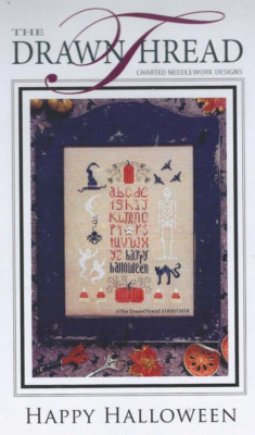 HAPPY HALLOWEEN--Drawn Thread--ABC's--Sampler-Bats--Counted Cross Stitch Pattern