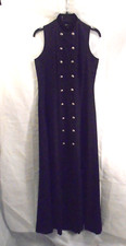 Breeches Vintage Maxi Dress / Jumper Size 2/4 Black & Gray Tweedy Texture EUC!