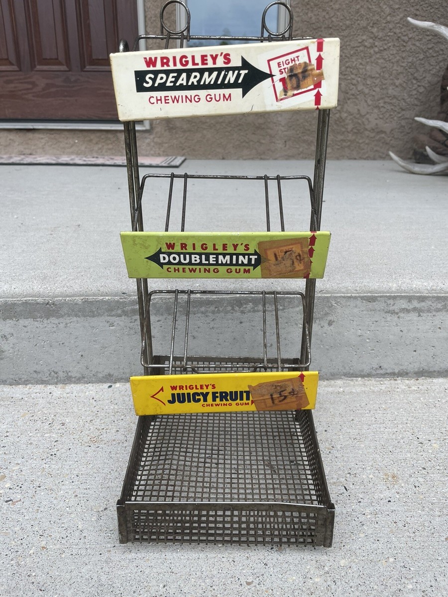 Vintage Wrigleys Gum Advertising Sign Counter Store Display
