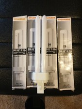 Lot of 4 SYLVANIA DULUX D COMPACT FLUORESCENT BULBS 26W CF26DD/835/ECO