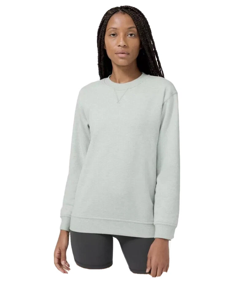 Lululemon sweatshirt ALL YOURS CREW TERRY Heathered Island Mist, Mint,  Green