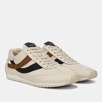 Vince Oasis Runner-W Leather Sneaker Women's Beige 6.5 Retro Style Laceup NO BOX