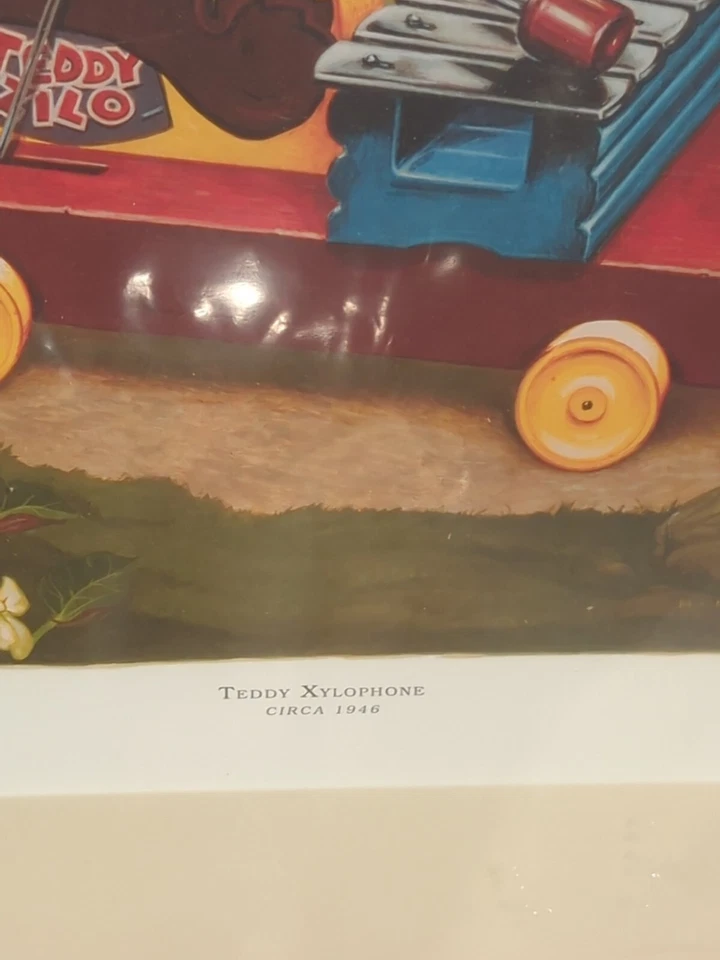 Новый из старых запасов Fisher Price винтажная игрушка плюшевый ксилофон в рамке изображение печати 12 x 15» - Изображение 4 из 4