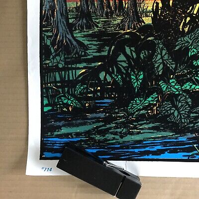 Vintage Original 1970s Femme Arbre Velvet Flocked Blacklight Vintage Original 1970s Femme Arbre Velvet Flocked Blacklight