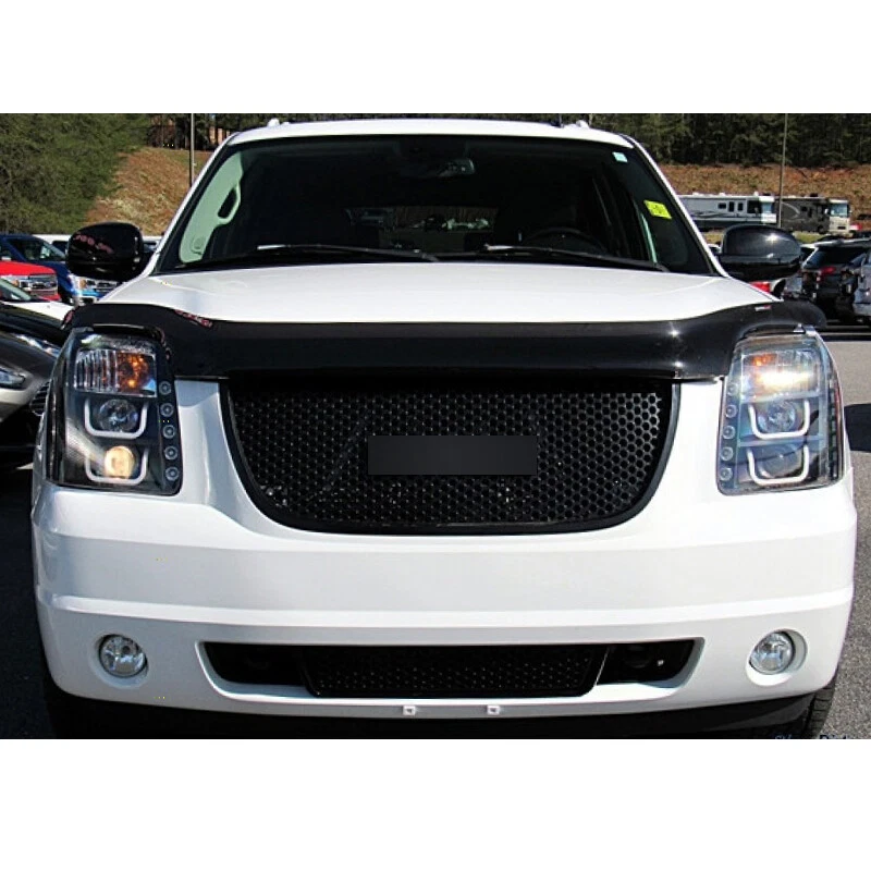 Gloss Black Hood Molding Trim Upper Lower Grille For GMC Yukon XL Denali 2007-14 - Image 2 of 4