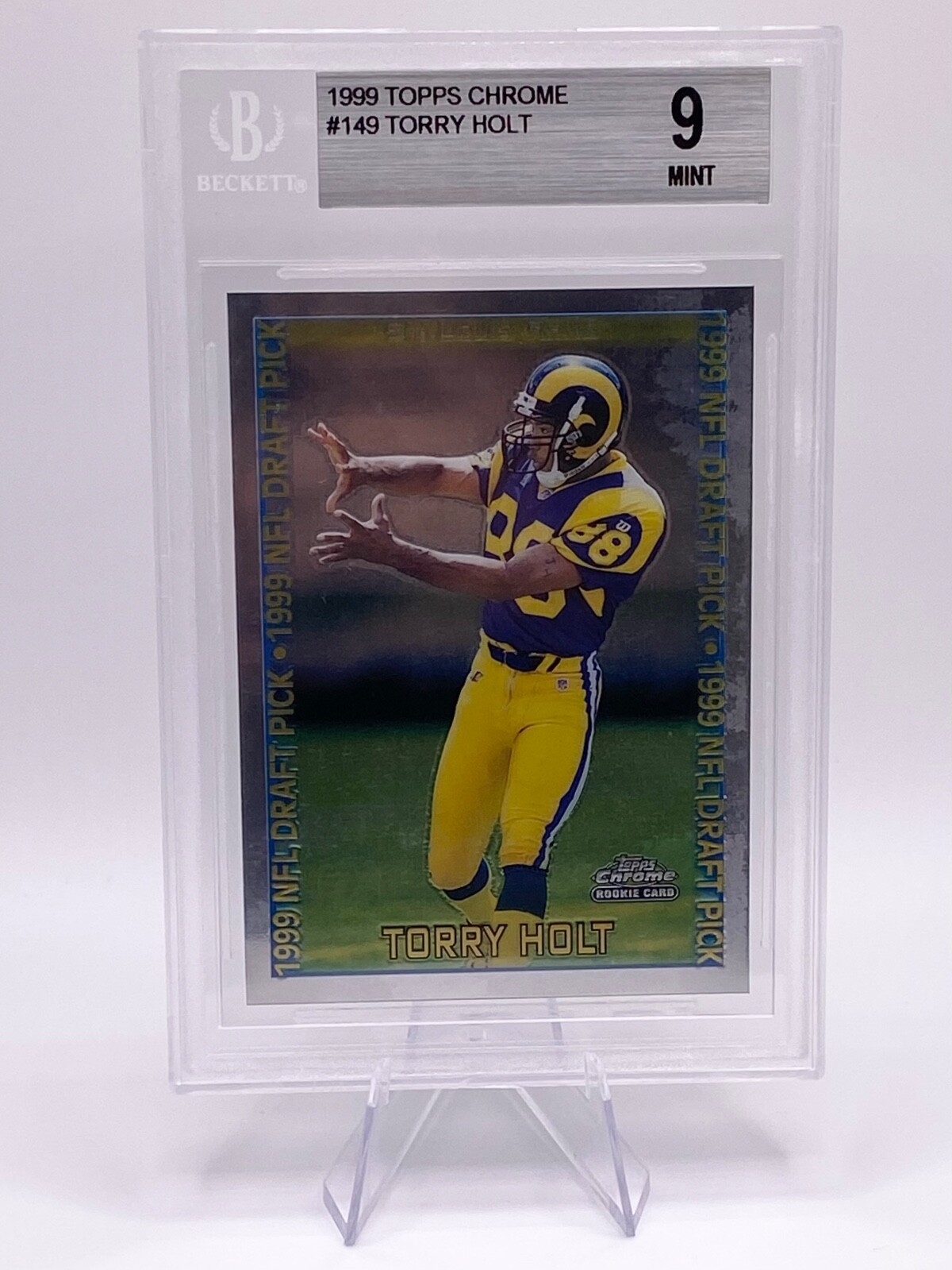 Torry Holt 1999 Topps Chrome #149 Rookie RC St. Louis Rams Graded BGS 9 MINT