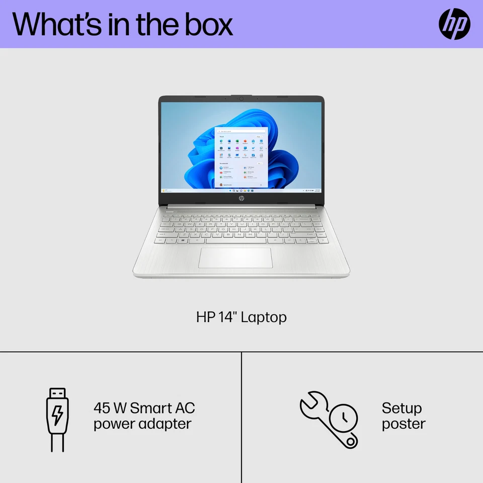 2024 HP Laptop Computer 14" HD Quad-Core Intel Pentium Upto 32GB RAM & 1TB SSD - Image 4 of 4
