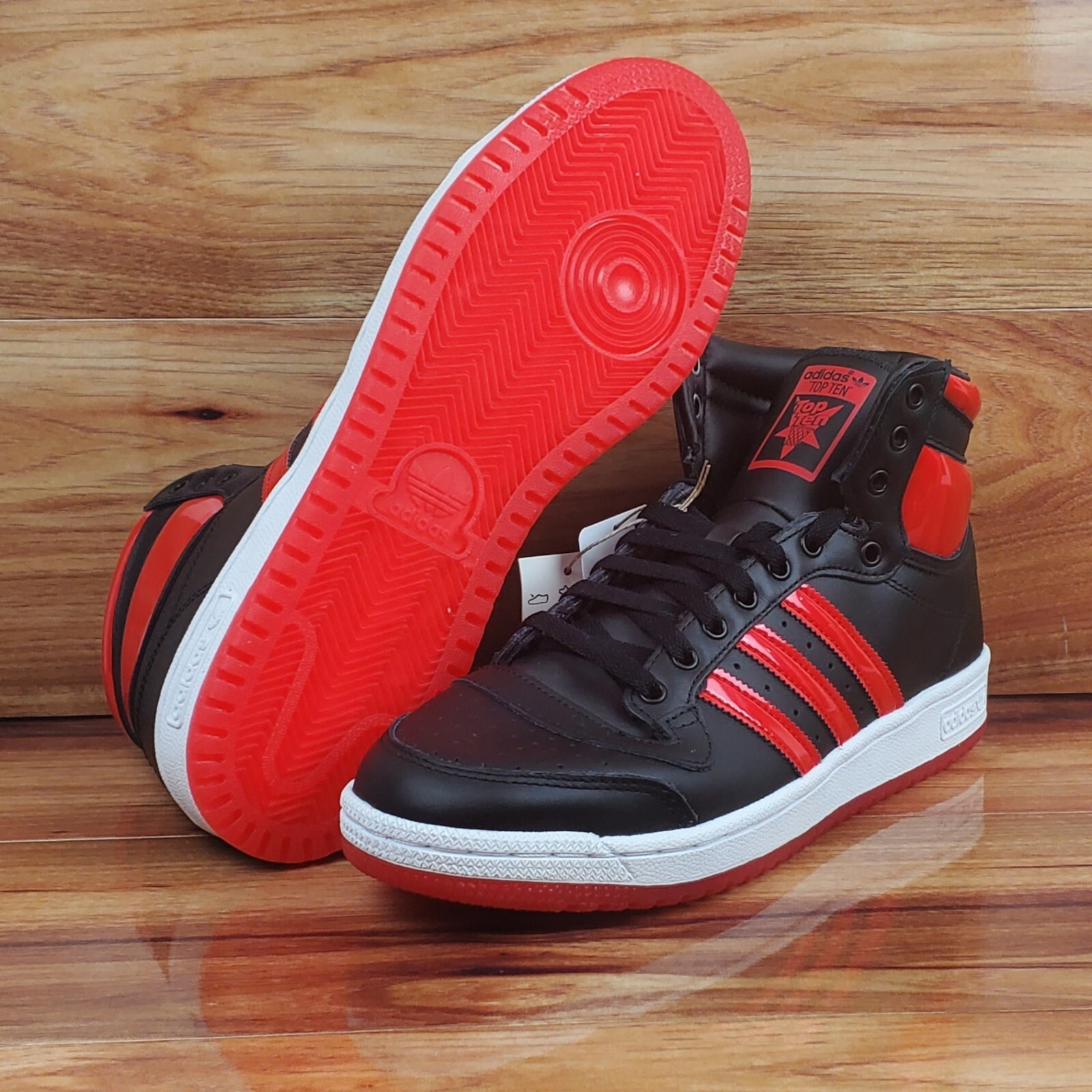 Adidas Originals Top Ten Hi Menu0026#039;s Size 11.5 Shoes GW1615  Black/Red/White Rare | eBay