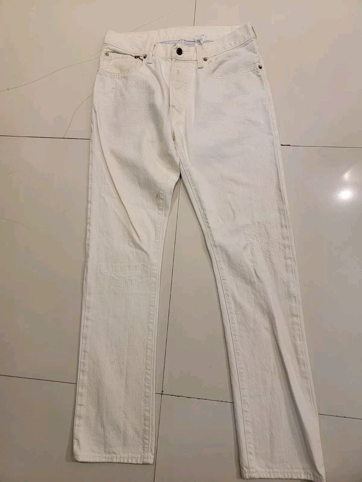 Jeans de mezclilla RUGBY by POLO Ralph Lauren blancos vintage espalda etiqueta RUGBY 32/32 Foto 2 de 4