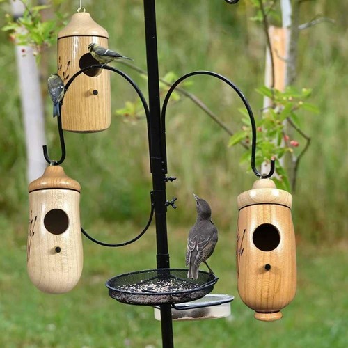 Hummingbird House Wooden Hand Craft Outdoor Garden Patio Hanging Decoration HOT - 第 9/15 張圖片