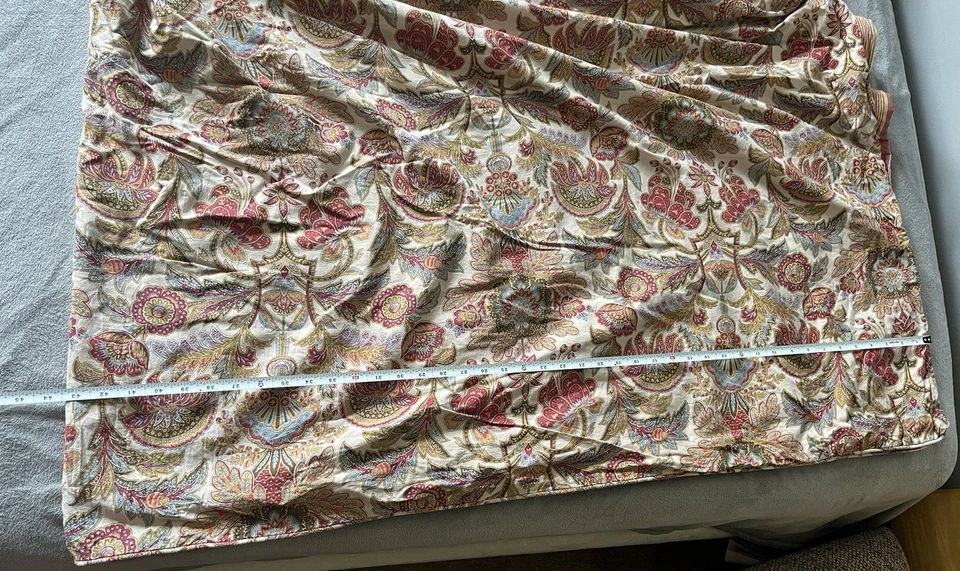 Ralph Lauren (LRL) Queen Size Duvet Cover 2 Shams Boho Paisley Stripped Reverse - Image 4 of 4
