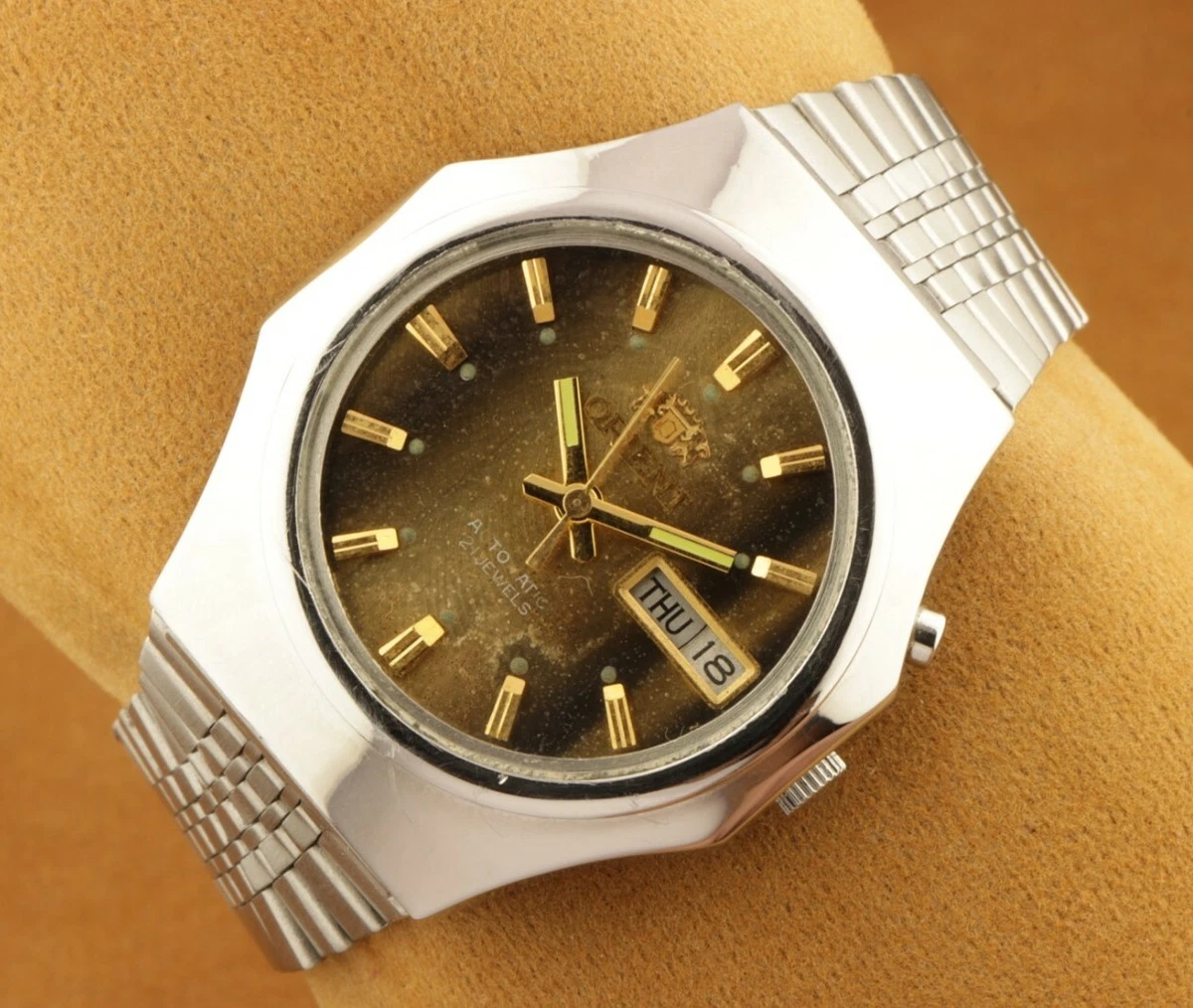 Vintage Orient 46941 21J Automatique Japon Hommes Travail Poignet Montre 36MM