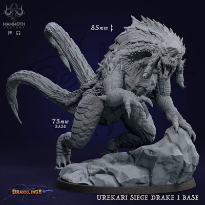 Urekari Siege Drakes Drakklings Mammoth Factory D&D Miniature 3D Printed