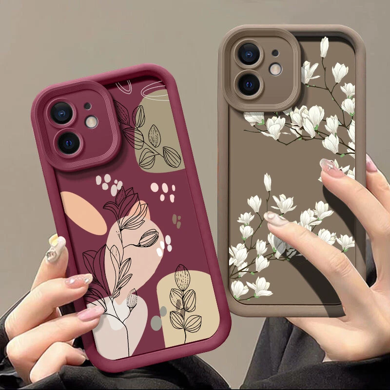 Flower Case For iPhone 16 15 14 13 Pro Max 12 11 16e Shockproof Soft TPU Cover - Image 2 of 4