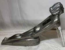 Vintage Winged Goddess Cast Metal Hood Ornament