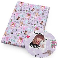 Singer eras Polyester Cotton blend fabric. Music concert album 20"x55" 1249578