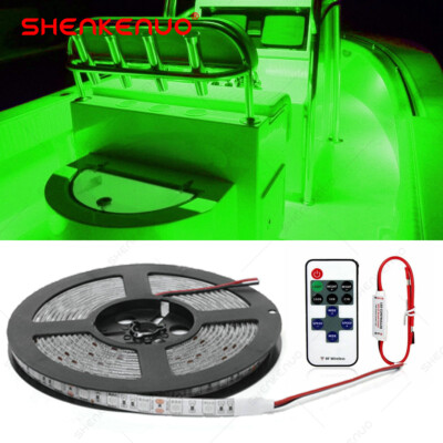 5M Waterproof IP68 UV /Green LED Strip Light Night Fishing Ultraviolet Boat PCB