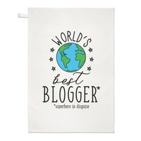 World's Best Blogger Geschirrtuch SpüLlappen Lustiger Witz Toll Familienfotos,