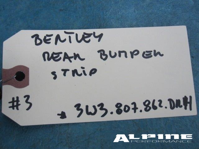 Bentley Continental Center right rear bumper bracket strip