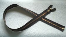 30 inch Dark Brown  Brass Metal 5 Separating YKK Zipper New 