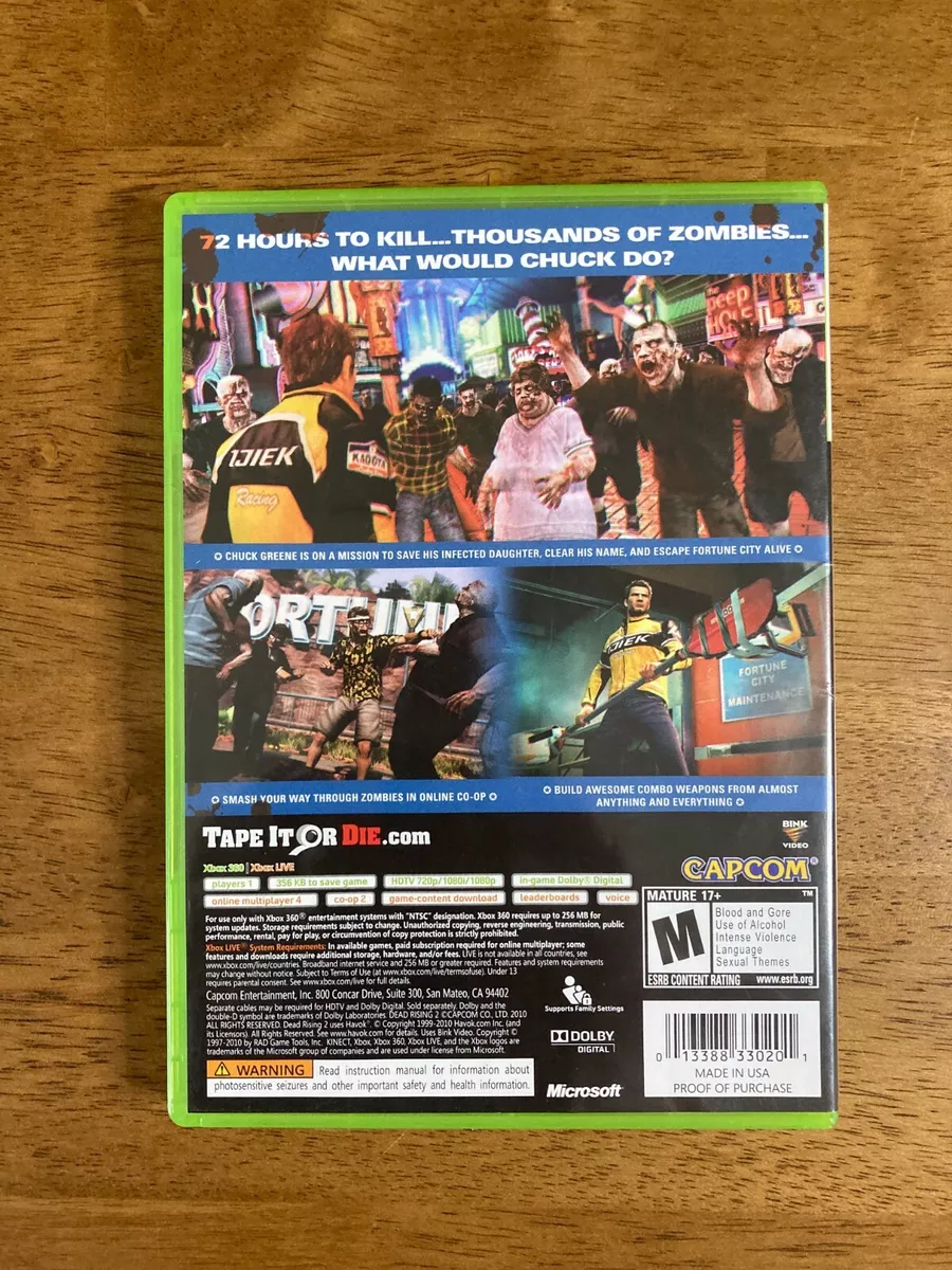 Dead Rising 2006 Xbox 360 LIVE Video Game Case Manual – Touched By