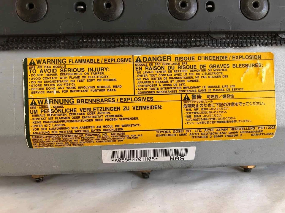 Bolsa de aire derecha MITSU MONTERO SPORT 1997-2004 tablero lado del pasajero Air SRS fabricante de equipos originales Foto 3 de 4