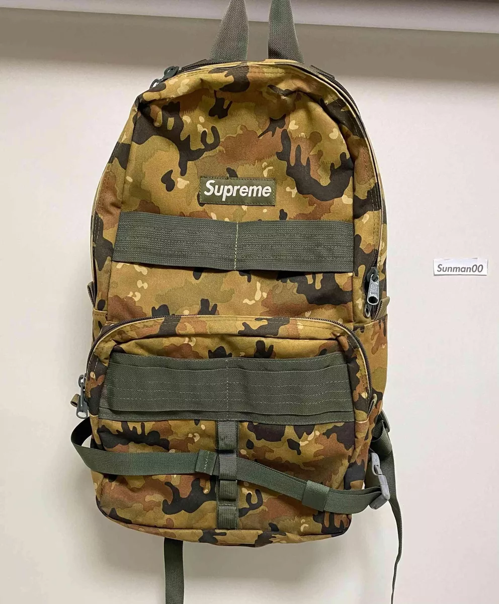 supreme camo backpack