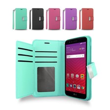 Para LG Stylo 3 Plus / LG Stylo 3 Doble Billetera Abatible Folio Soporte Estuche Cubierta
