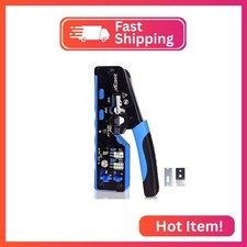 All-In-One RJ45 Crimp Tool with Hand-Twist Screw and Wire Terminal Crimper for C