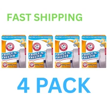 4 PACK Arm & Hammer Baking Soda Fridge-n-Freezer Odor Absorber, 14 oz Each box