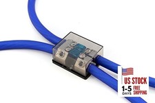 Bassik 2 Way Mini ANL Fuse Distribution Block - 1/0 Gauge to 1/0 or 4 150 Amp