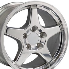 17x9.5 Polished 5035 Rims Set4 Fit Camaro C4 Corvette Zr1